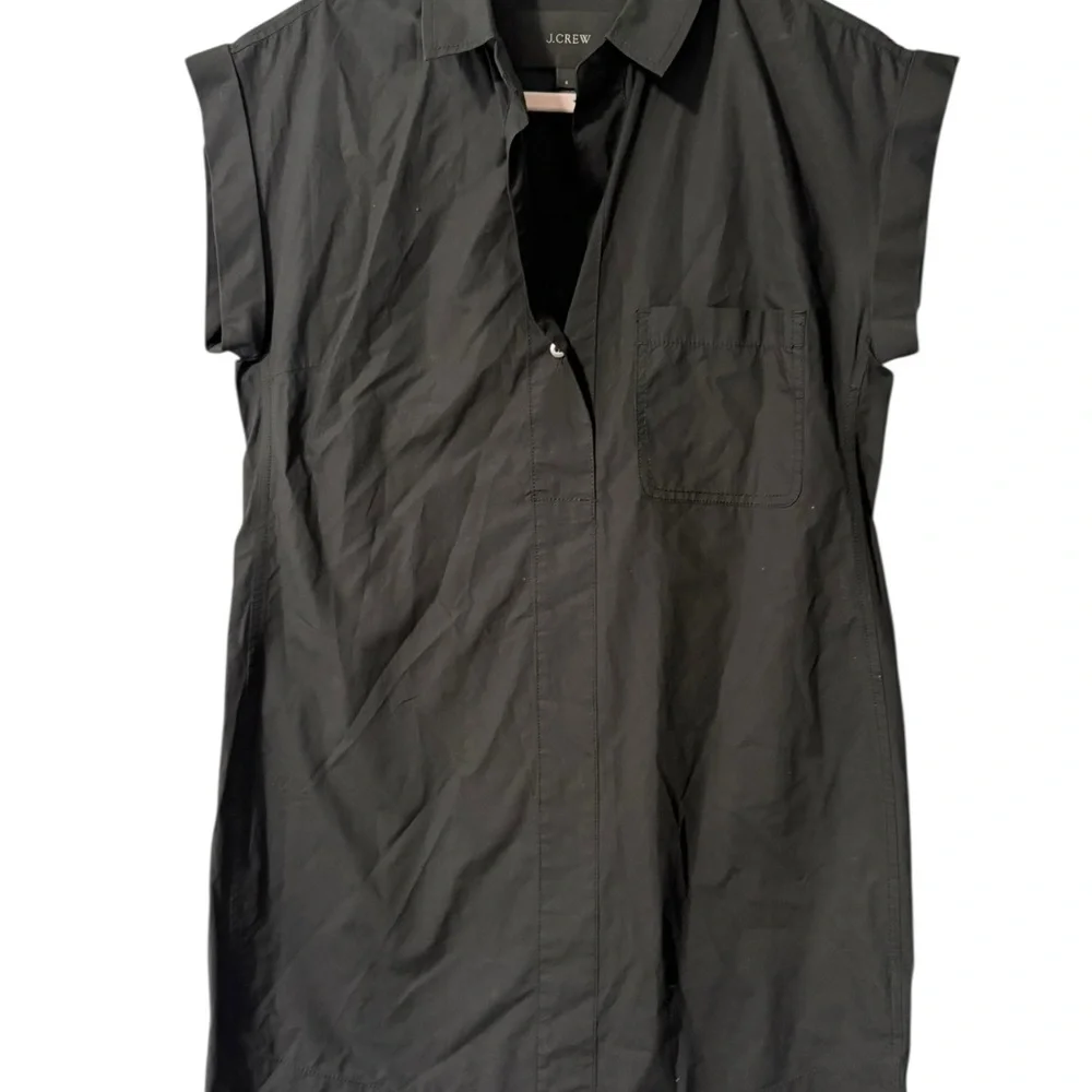 J. Crew Black Poplin 100% cotton Dress size Small